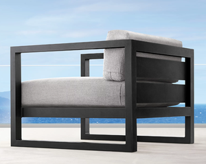 <span class=keywords><strong>MARINO</strong></span> Patio Reposapiés Otomano Cuadrado con Cojín Patio Trasero Exterior Aluminio Otomano para Sillón - Product Image 5