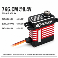 Servomoteur d'hélicoptère XQ-POWER XQ-S2007D 7KG Micro Servo Numérique Sans Noyau Boîtier en Aluminium Étanche HV Pièces d'hélicoptère RC OEM