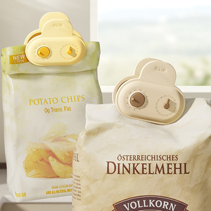 Magnetic Sealing <b>Clip</b> With Date Dial Reusable Food Storage Bag Closure Kitchen Freshness Keeper Mixed Colors Five Pack - Product Image 2