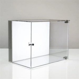 Highly Transparent Illuminated <b>Wall</b> Mounted Acrylic <b>Display</b> <b>Case</b> with Customizable Color & Size for Showroom - Product Image 4