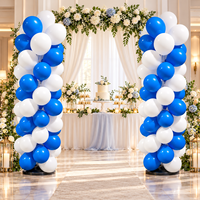 Colonne de ballons bleus et blancs pour anniversaire, mariage, baby shower, fête, entrée, décoration d'événements, fournitures de toile de fond en gros