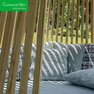 تصميم جديد في جميع الأحوال الجوية سرير نهاري مستدير في الهواء الطلق مع مظلة للحديقة والمنتجعات أثاث الفندق - Product Image 6