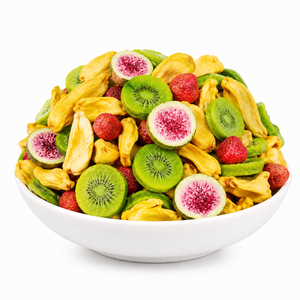 Croustilles de fruits mélangés cuites au four OEM en vrac <span class=keywords><strong>VF</strong></span>, 6 types : Kiwi, Fruit du Dragon, Fraise, Jackfruit – Snack sain et naturel, 10 kg, Prêt à consommer, 12 - Product Image 1