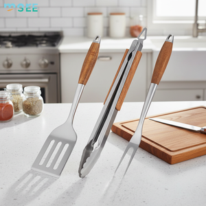 Seemore Selectie 3-delige Barbecue Barbecue Essentiële Accessoires Barbecue Grill Gebruiksvoorwerp Set Bbq Gereedschapset Grill Kit - Product Image 1