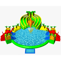 Toboggan gonflable en PVC sur mesure pour piscine et parcs aquatiques, toboggan pour petit parc aquatique