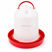 Nouveau Distributeur d'Eau et de Nourriture Automatique Agricon 8L pour Volailles, Conception Cloche, PE/PP de Qualité Alimentaire, Non Toxique, Économiseur d'Eau, Anti-Déversement pour Poulets et Canards