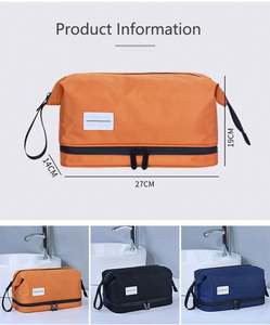 Sac de toilette de voyage imperméable avec compartiments humides et secs, approuvé par la TSA, organisateur suspendu pour les voyages d'affaires, la salle de sport, le camping, trousse de toilette - Product Image 4