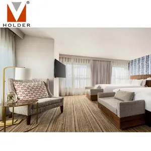 HDB-110 otel mobilya seti Modern 5 yıldızlı otel paketi çift yatak odası takımı mobilya