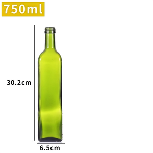 Verde Oscuro Marrón 100mL-750ml Botellas de condimentos de cocina Botellas de aceite de oliva y Camelia cuadradas y redondas Tapón de rosca Tipo de sellado plano - Product Image 6
