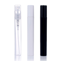 Mini flacon pulvérisateur portable en PP de 2 ml, 3 ml, 4 ml, 5 ml pour parfum, soins de la peau, huiles essentielles, désinfectant – Noir et Blanc