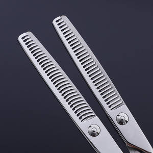 Tijeras de entresacar JQ de 6.0 pulgadas, de acero inoxidable, con 30 dientes, planas, para cortar el cabello, para diestros, herramientas profesionales de barbería - Product Image 1
