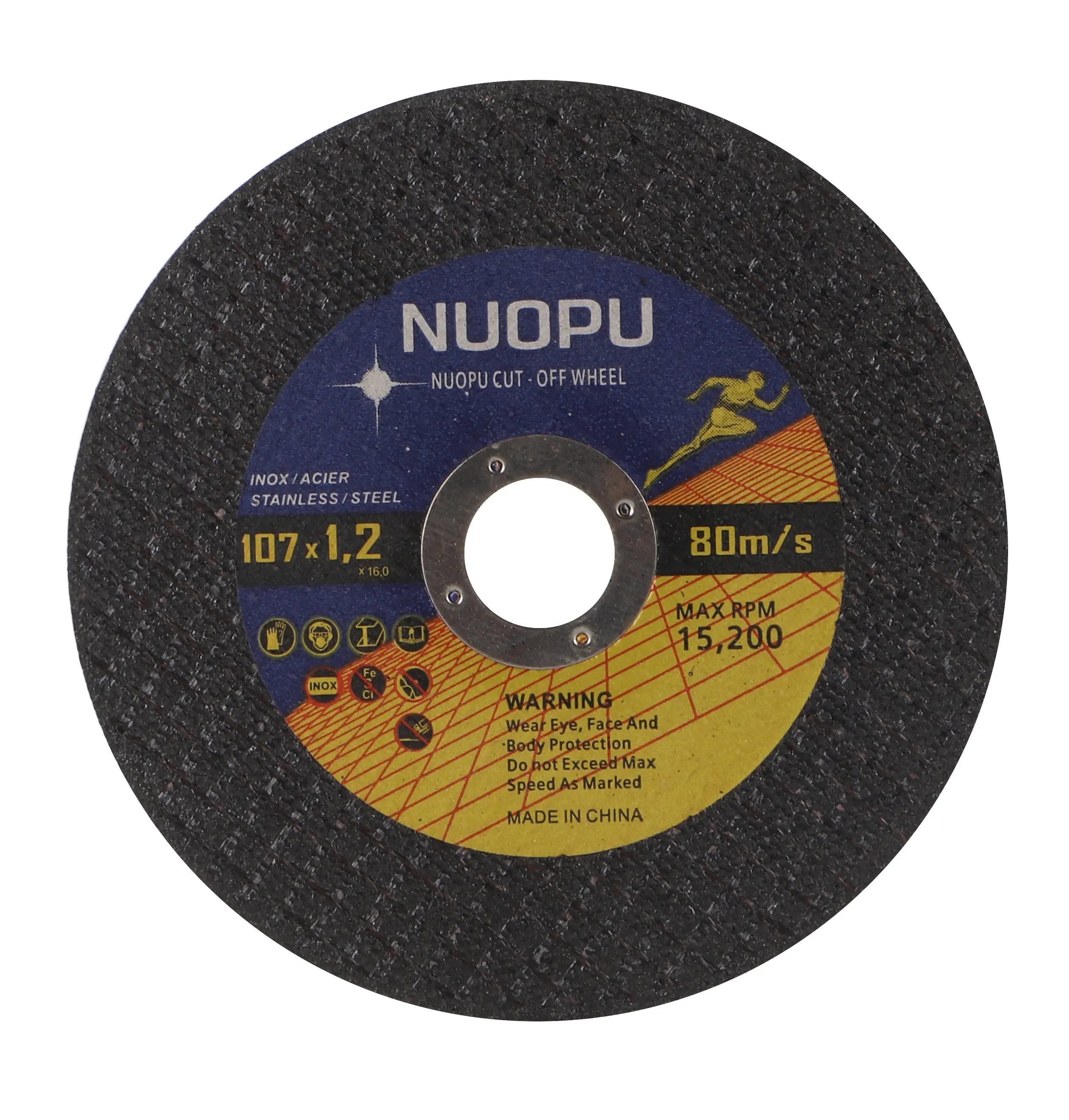 Disco de corte para rodas, abrasivas de silicone carboneto de qualidade en12413 aço/aço inoxidável/resina de ferro 4 "-16"