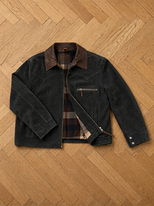 <span class=keywords><strong>Giacca</strong></span> da Lavoro in <span class=keywords><strong>Pelle</strong></span> Scamosciata Stile Western Personalizzata, Colletto a Contrasto, Zip Bidirezionale, Etichetta Privata, <span class=keywords><strong>Giacca</strong></span> da Motociclista in <span class=keywords><strong>Pelle</strong></span> per <span class=keywords><strong>Uomo</strong></span> - Product Image 3