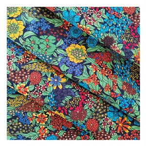 Bright-Coloured Textiles And Fabrics Cotton Printed Elastic Viscose Cotton Fabric China For Women