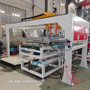 Mới PVC giả đá cẩm thạch Mô hình nhân tạo đá cẩm thạch trang trí bảng tấm đôi vít tự động đùn dây chuyền sản xuất - Product Image 6