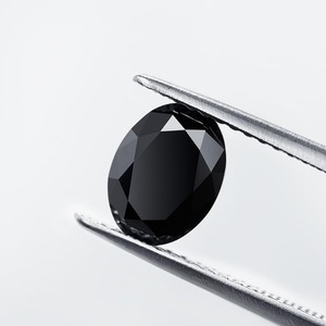 Piedra suelta de moissanita negra con corte ovalado, piedras preciosas cultivadas en laboratorio para la fabricación de joyas, pendientes, collares con certificado GRA - Product Image 2