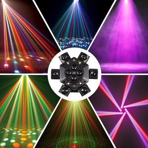 Projecteur de scène LED à 6 bras avec télécommande/contrôle DMX, stroboscope activé par le son pour <span class=keywords><strong>DJ</strong></span>/fêtes/festivals - Product Image 6