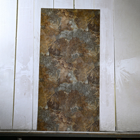 Panneau mural en marbre moderne, écologique, imperméable, sur mesure, en PVC, feuille UV avec antistatique pour la décoration intérieure d'hôtels et de villas