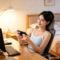 Kabel Pengisi Daya Cepat 240W 2-in-1 USB-C dengan Stand Ponsel, Dapat Dilipat, Stand yang Dapat Disesuaikan, Konduktor Tembaga Berlapis Kain, Desain Tahan Lama untuk