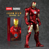 Figura de Acción Metálica Estilo MK3 a Escala 1/10, con Ojos LED, Articulaciones Múltiples en el Pecho, Modelo Coleccionable con Caja de Regalo
