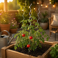 Colonnes de soutien pour plantes grimpantes, tiges spirales galvanisées, tuyaux en fer, supports spirales, poteaux de soutien pour tomates