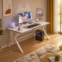Ensemble table et chaise de jeu YOUTAI moderne et simple avec rangement, en métal carbone et MDF, pour bureau d'ordinateur à domicile et décoration de pièce.