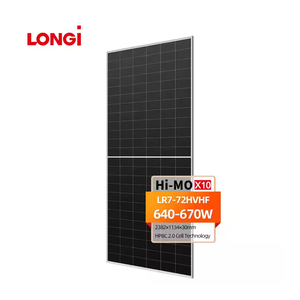 Panneaux solaires photovoltaïques Longi Hi-MO X10 HPBC 645W (645 Watt) en stock dans l'entrepôt UE <span class=keywords><strong>pour</strong></span> centrales solaires - Product Image 1