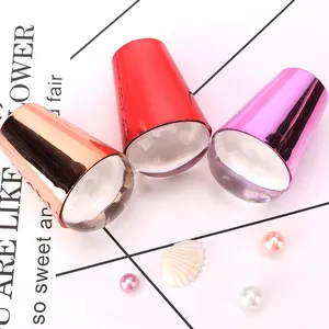 6 Colors/2 Styles DIY French Nail Art Template Transfer Stamp Clear Jelly Silicone Head Nail Art Stamping With Plate/Scraper