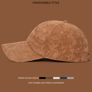 High Quality Blank Corduroy Retro Style Adjustable 6-Panel Baseball <strong>Cap</strong> Custom Embroidery Logo Unisex <strong>Winter</strong> Warm Leisure <strong>Cap</strong> - Product Image 2