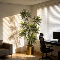 Arbre artificiel Nandina en pot de 230 cm, design personnalisé, qualité supérieure, décoration d'angle pour la maison ou le bureau, plantes vertes artificielles Nandina