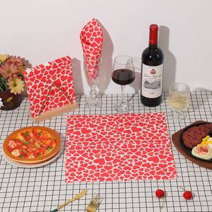 Red Heart Printed Paper Napkins 330mm Disposable Valentine'S Day Party Napkins 20 Sheets Per Pack - Product Image 4