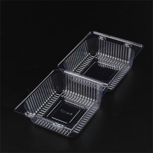 Conteneur en plastique transparent PET pour livraison rapide, impression personnalisée de qualité alimentaire, emballage pour restauration rapide - Product Image 1