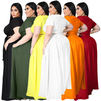 Nouveautés 2021, taille plus 5XL, haut bandage uni pour femmes et jupe plissée, taille plus pour femmes, ensemble jupe deux pièces