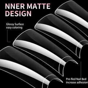 504 <span class=keywords><strong>faux</strong></span> <span class=keywords><strong>ongles</strong></span> en forme de bec de canard, design spécial, longueur courte à moyenne, avec boîte - Product Image 2