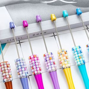 1.0Mm Diy Multicolored Bead Gradient Color Beaded Ballpoint Colorful Pearl Adhesive Plastic <b>Pen</b> - Product Image 3