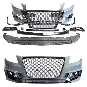 Vente en gros de pare-chocs avant de style <span class=keywords><strong>RS4</strong></span> B9 pour <span class=keywords><strong>Audi</strong></span> A4 S4 B8 2008-2012, kit de carrosserie de conversion Facelift avec calandre - Product Image 4