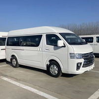 Mini-bus Foton CS2 avec 16 sièges en cuir, essence, conduite à gauche et caméra de recul pour les déplacements urbains