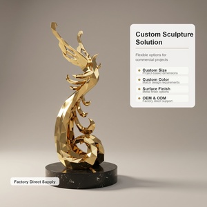 Custom Outdoor Stainless Steel <strong>Phoenix</strong> Sculpture 8K Mirror Metal Bird Statue for Garden Landmark - Product Image 6
