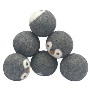 Boules de <span class=keywords><strong>laine</strong></span> biologiques en gros pour la lessive, 6 packs, grandes boules de <span class=keywords><strong>laine</strong></span> personnalisées pour chat - Product Image 1
