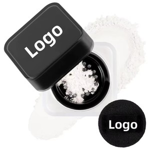 Luxury brand highlights matte loose powder with a small powder puff for controlling oil and providing organic setting. - Product Image 4