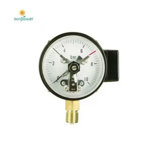 OEM logo 100MM black steel case pressure gauge