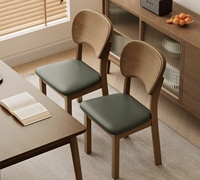 Ensemble de chaises de salle à manger en cuir de luxe, vente en gros, moderne, pour café, restaurant, hôtel, bistrot, mobilier