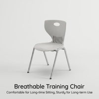 Chaise d'école confortable à siège incurvé en plastique écologique, hauteur réglable, pieds en métal renforcé antirouille pour la maison et la salle de classe