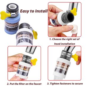 Keran dengan <span class=keywords><strong>filter</strong></span>, mengandung karbon aktif, dapat dipasang di dapur, kamar mandi dapat menghilangkan logam berat dan air keras - Product Image 4