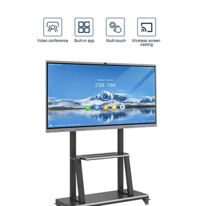 กระดานอัจฉริยะสำหรับห้องเรียน ขนาด 75 86 98 110 นิ้ว 4k LCD กระจกกันแสงสะท้อน 120Hz เขียนลื่นไหล ไวท์บอร์ดแบบอินเทอร์แอคทีฟระบบมัลติทัช - Product Image 2