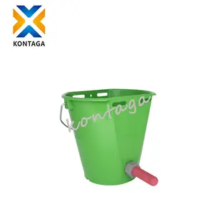 China supplier good quality calf feeding farming plastic feed bucket with nipple for sale