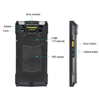 Lecteur de code QR 2D Android terminal portable pda scanner de codes à barres android pdas avec lecteur nfc rfid C50 Plus