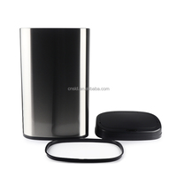 Poubelle intelligente 50L de haute qualité avec capteur, en acier inoxydable, poubelle automatique pour la maison, la cuisine, le bureau, avec couvercle, très vendue