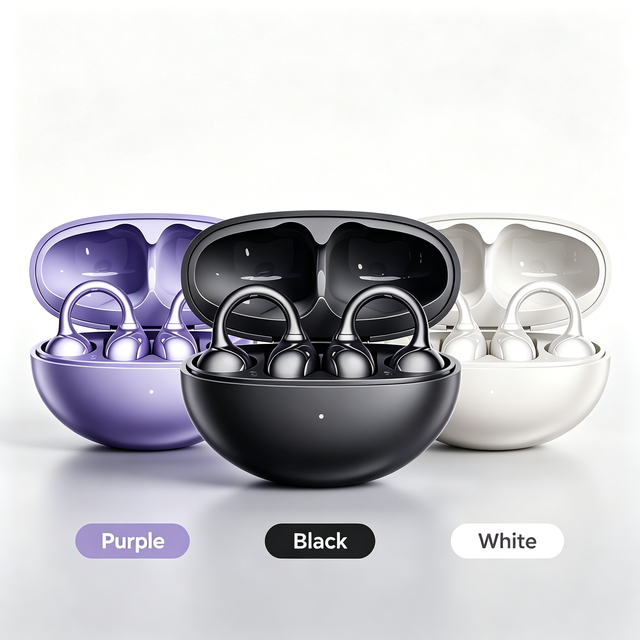 Excellent Quality Open Ear Clip TWS Earbuds Active Noise Cancellation (ANC) for 5.4 HiFi Sound Sports Earphones 5-10 Hours