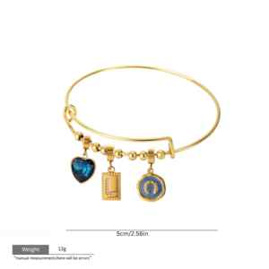 Colgantes de Acero Inoxidable Estilo Popular, Personalizados, Multicolores, con Letras de Frutas, Corazón Oceánico, Estrella y Diamantes de Imitación, para Pulseras DIY - Product Image 5